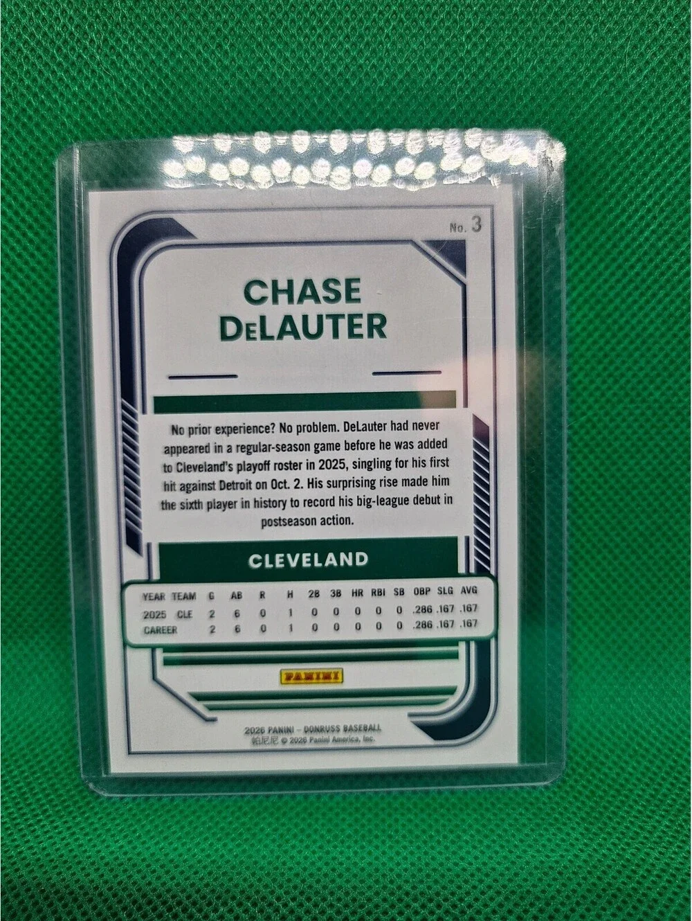 Chase DeLauter (RC) [Red/Blue Optic] #3 - 2026 Panini Donruss - Guardians
